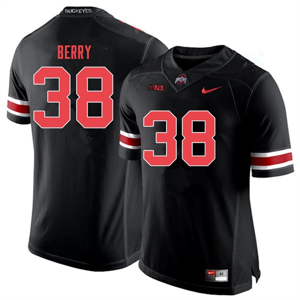 Ohio State Buckeyes #38 Rashod Berry Men Alumni Jersey Black Out